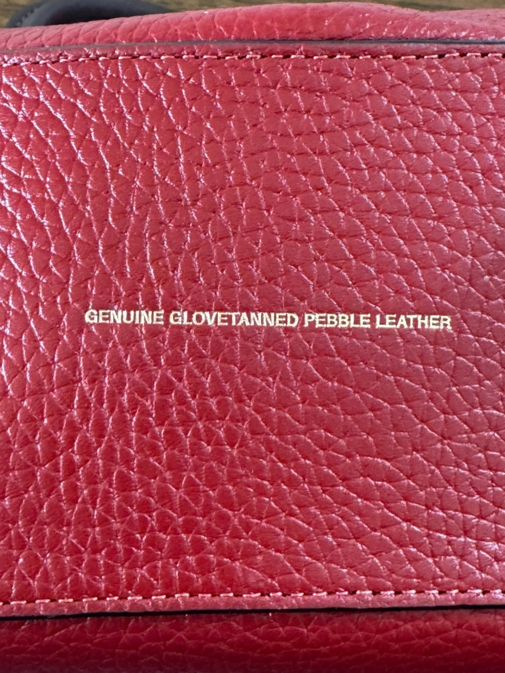 Coach Red Pebbled Leather Shoulder Bag - Picture 8 of 9